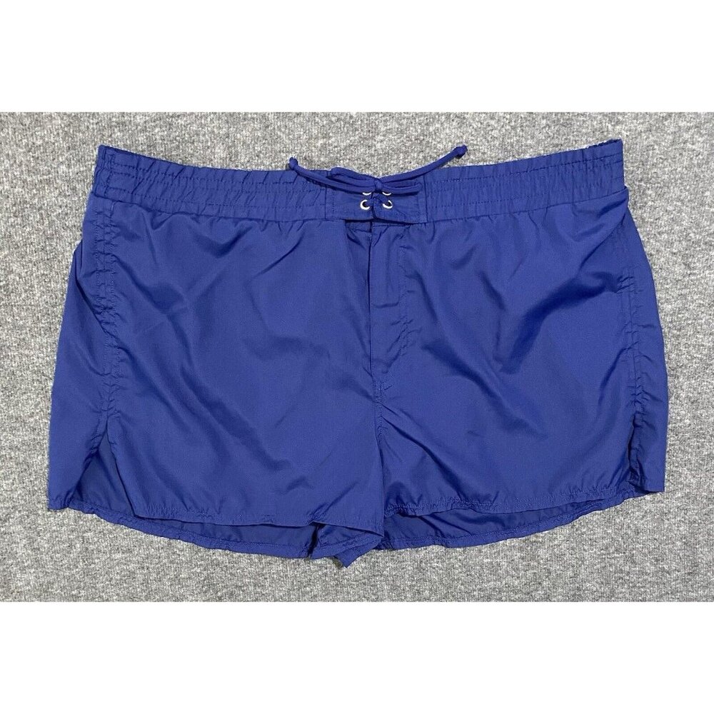 Athletech Basketball Shorts Women’s Blue Elastic Waist Drawstring Mesh Size 18